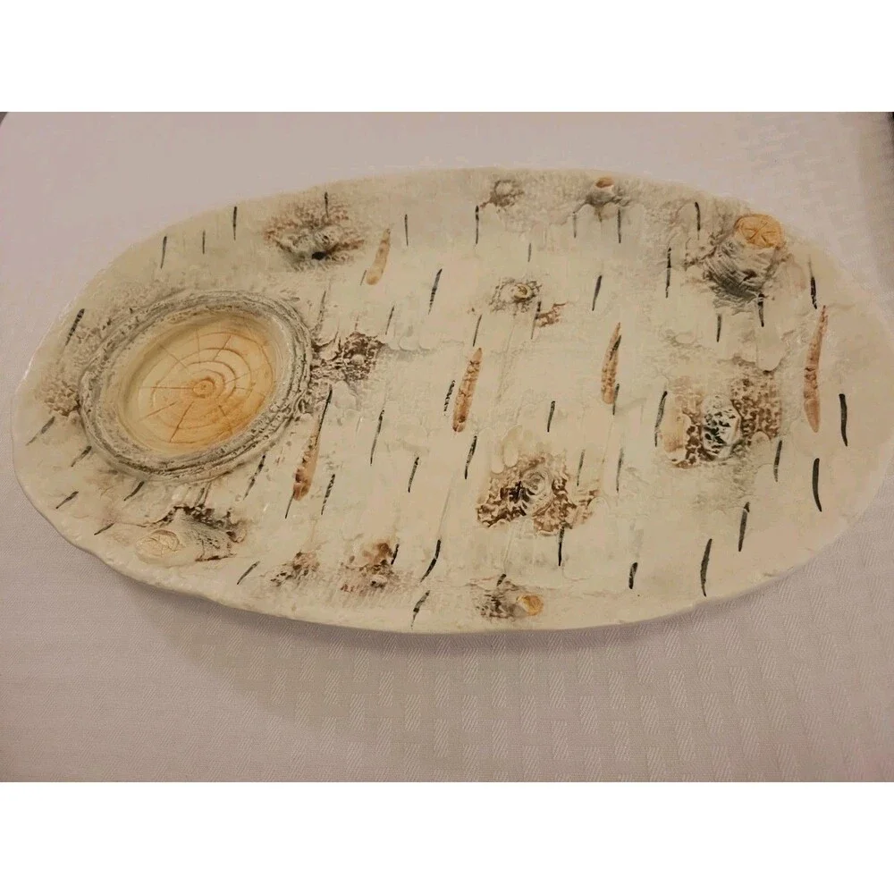 Department 56 Birch Bark Serving Platter 16